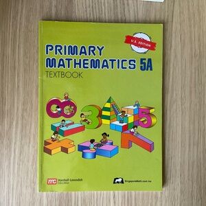 Primary mathematics 5А textbook ,Singapore education, new